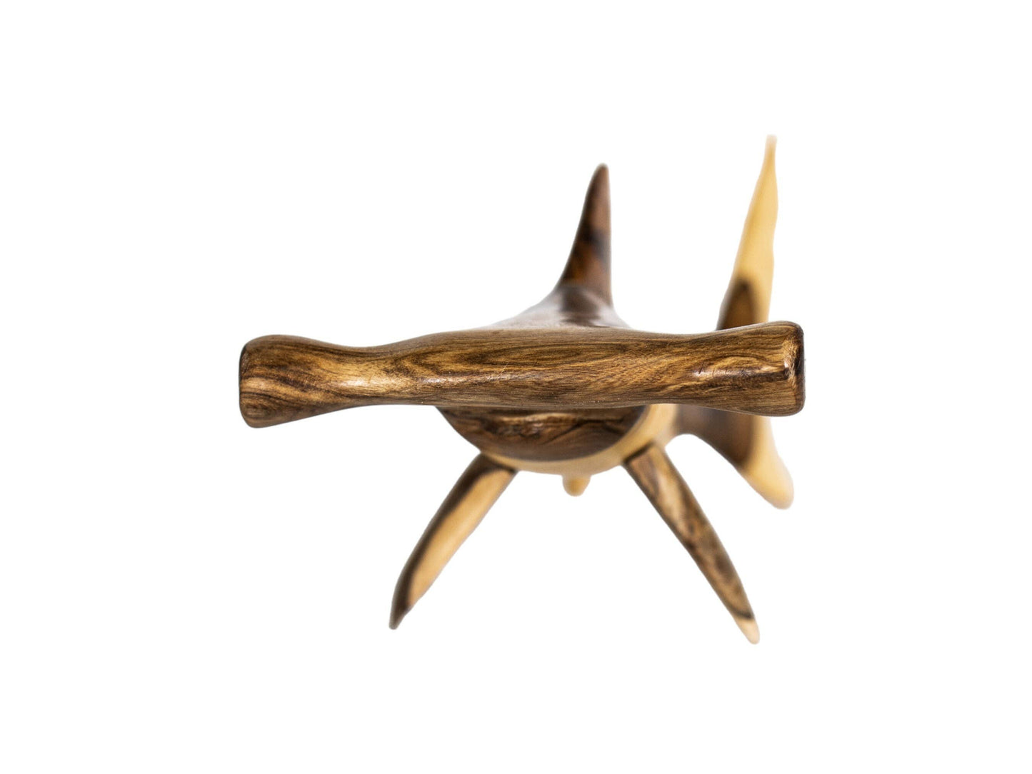 Hand-Carved Wooden Hammerhead Shark Sculpture