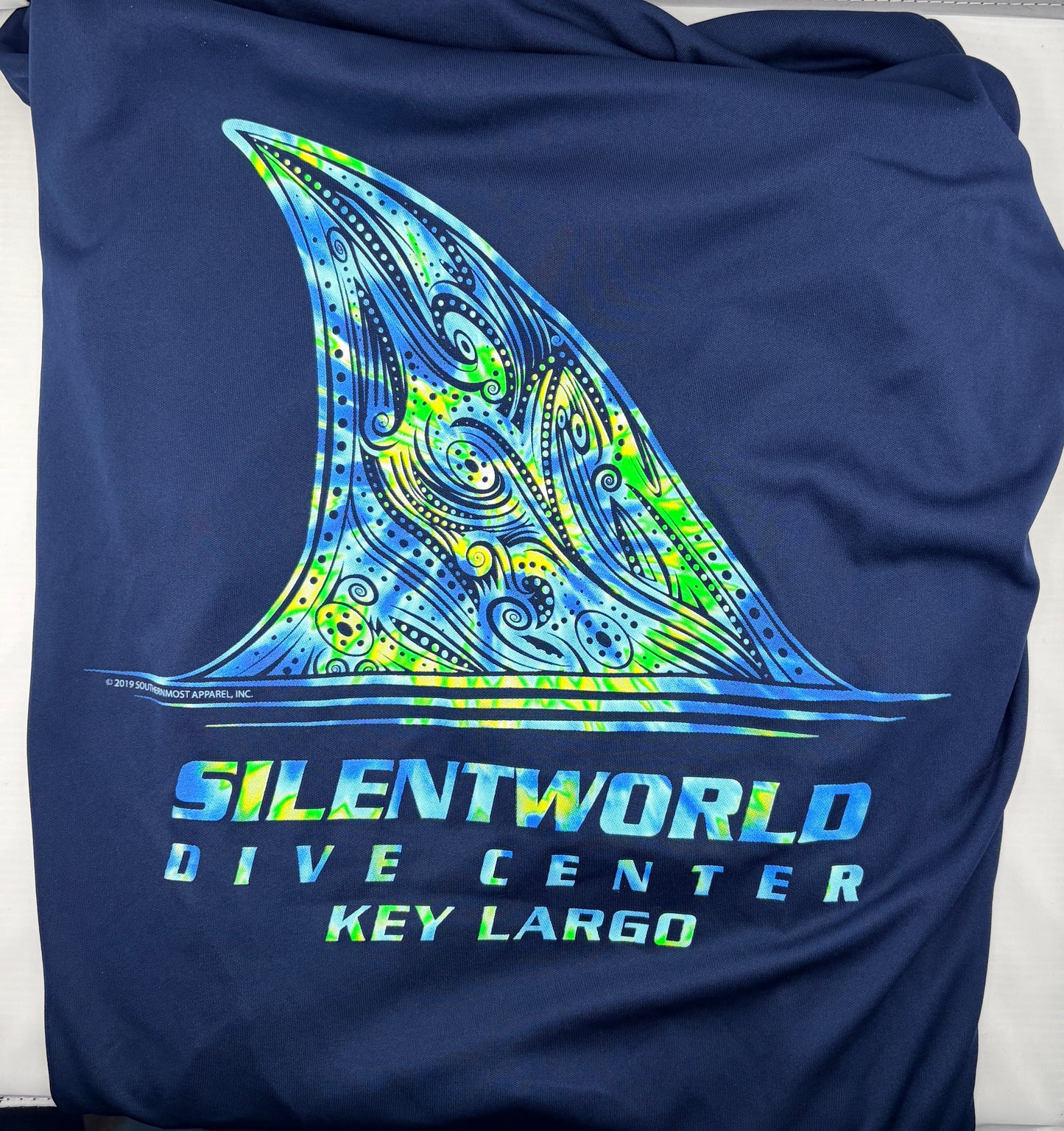 Women's Crop Top with Tie Dye Shark Fin Graphic