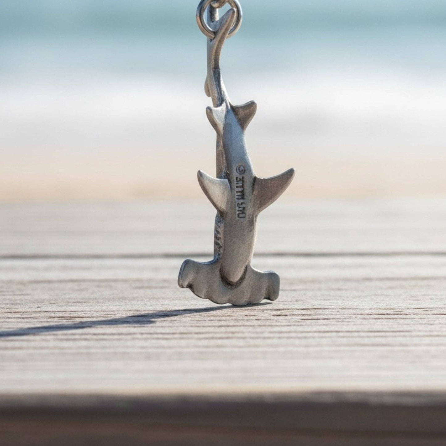 Hammerhead Shark Keychain - Sea Life Collection - Pewter