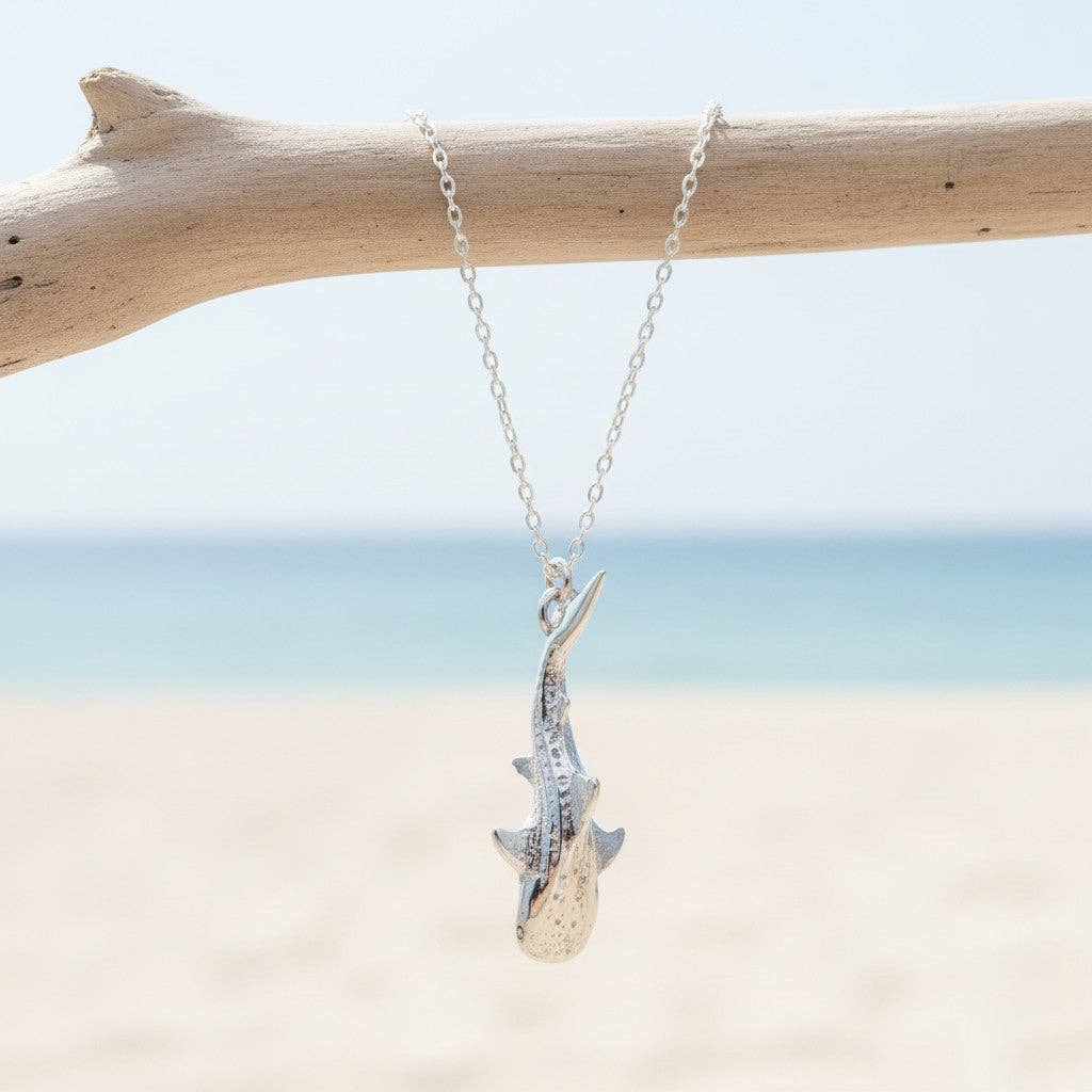 Mini Whale Shark Necklace - Sealife Collection - Sterling Silver