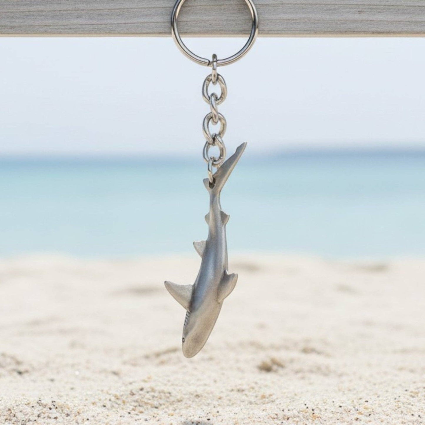 Grey Reef Shark Keychain – Sea Life Collection – Pewter