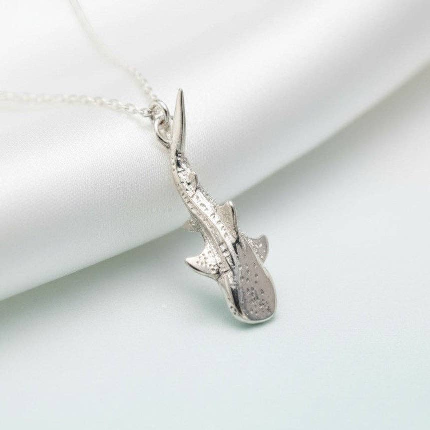 Mini Whale Shark Necklace - Sealife Collection - Sterling Silver