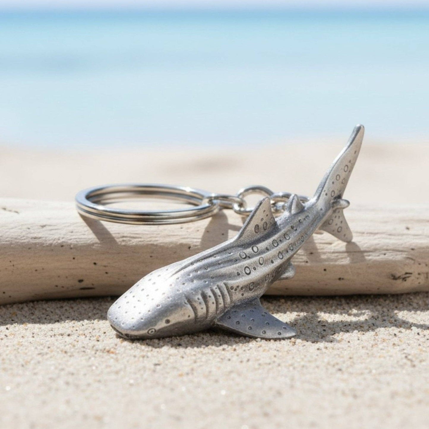 Whale Shark Keychain – Sea Life Collection – Pewter