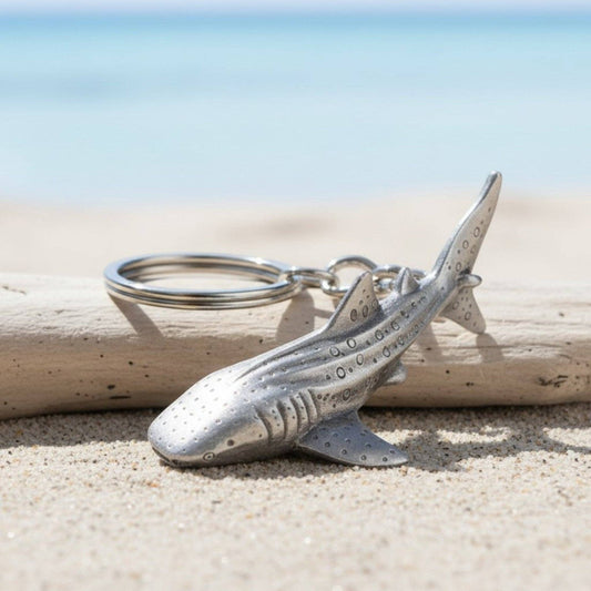 Whale Shark Keychain – Sea Life Collection – Pewter