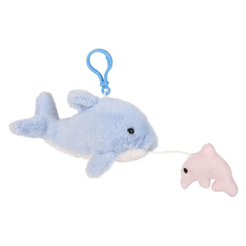 Might Quakes Dolphin Backpack Clip 3.5"