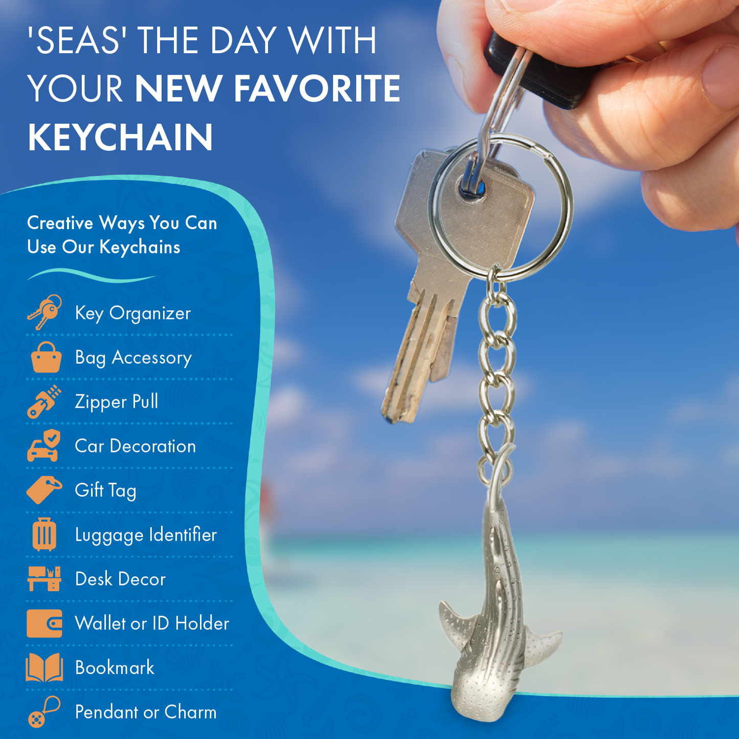 Stingray Keychain with Realistic Details