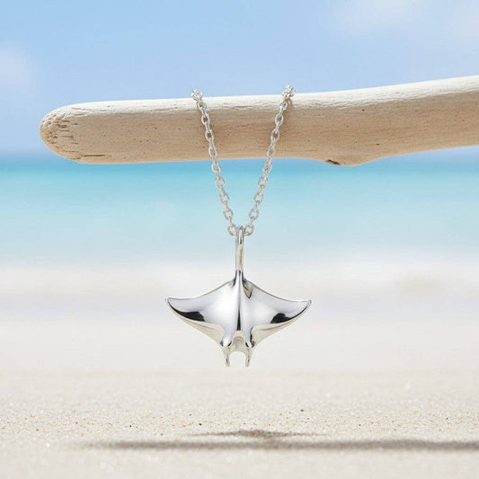 Manta Ray Necklace – Mini Sterling Collection – Sterling Silver