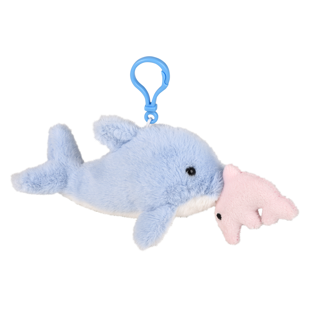 Might Quakes Dolphin Backpack Clip 3.5"