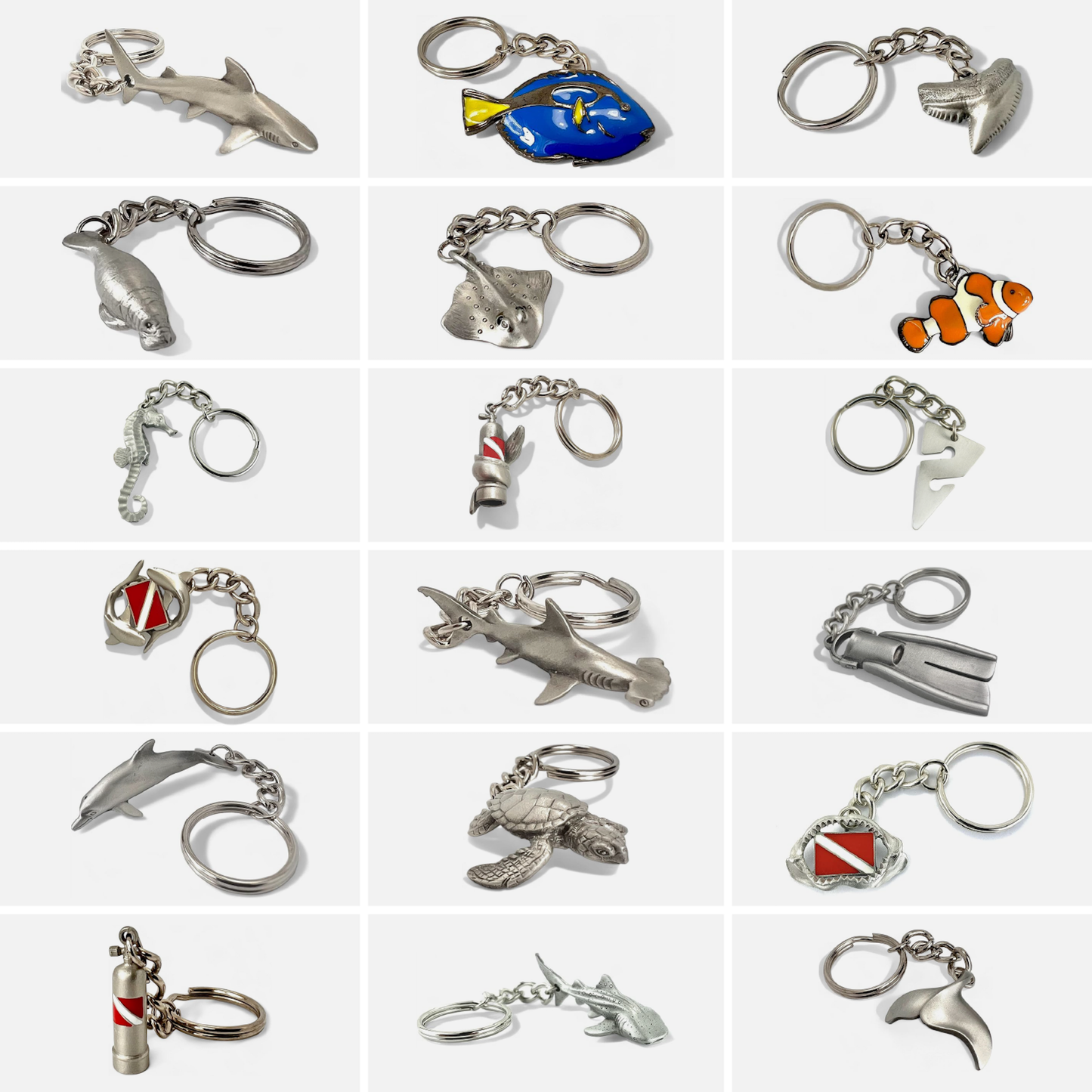 Seahorse Keychain – Sea Life Collection – Pewter