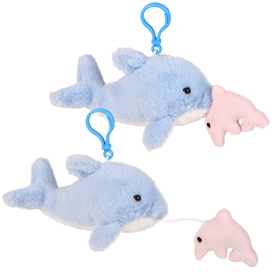 Might Quakes Dolphin Backpack Clip 3.5"