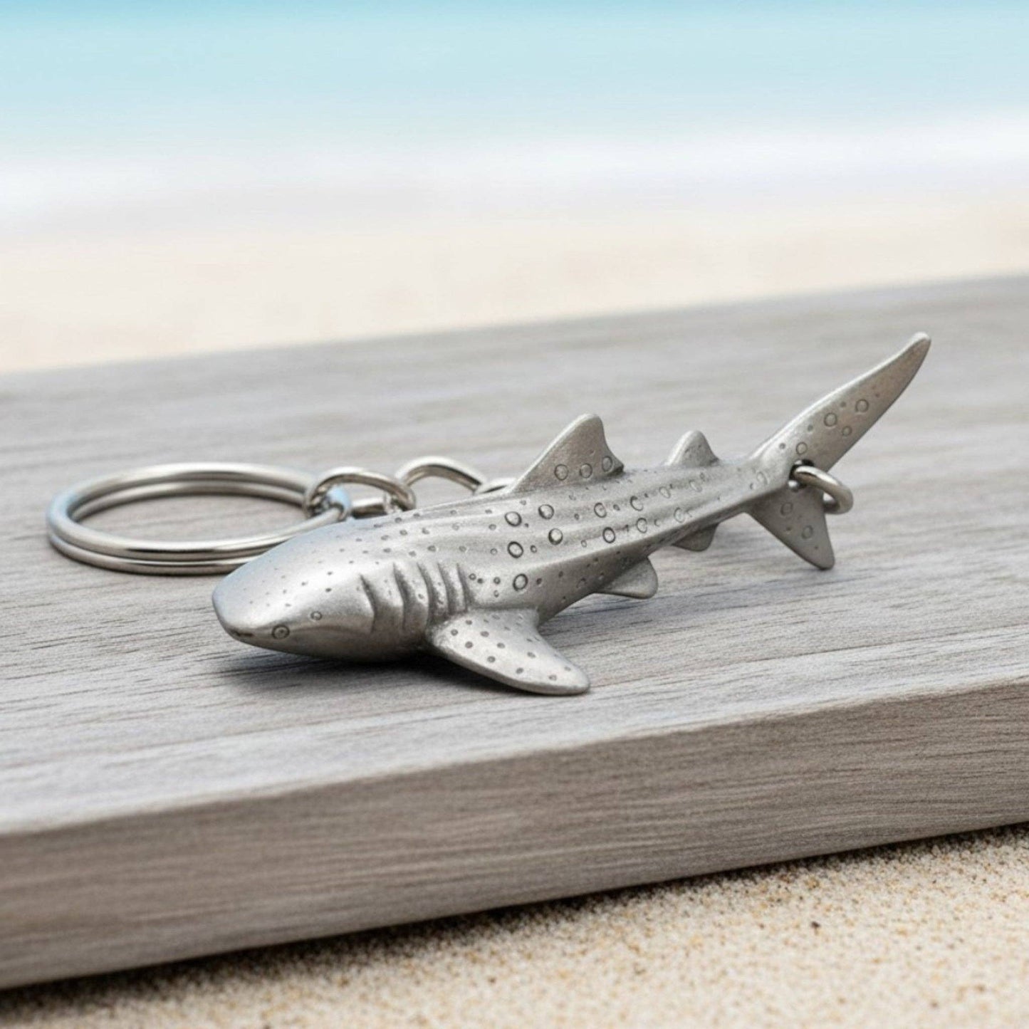 Whale Shark Keychain – Sea Life Collection – Pewter