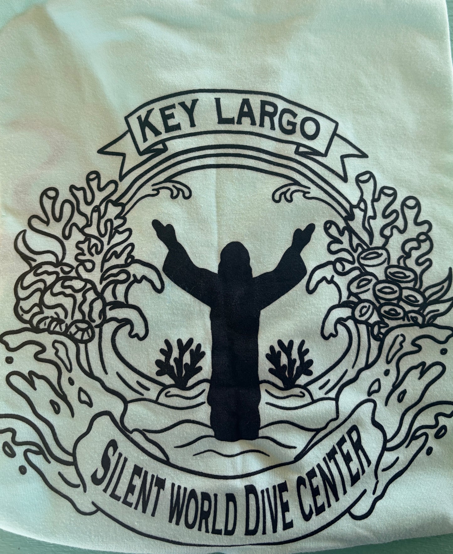 Women’s Crop Top with Christ of the Abyss Graphic - B/W Graphic