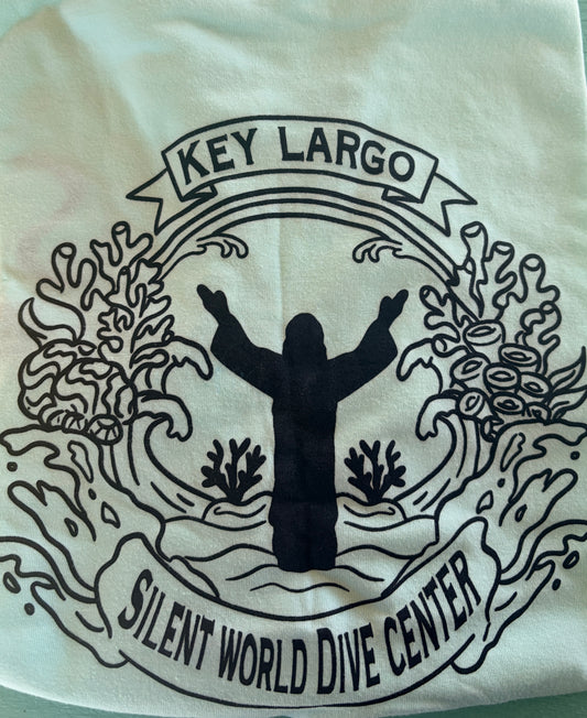 Women’s Crop Top with Christ of the Abyss Graphic - B/W Graphic