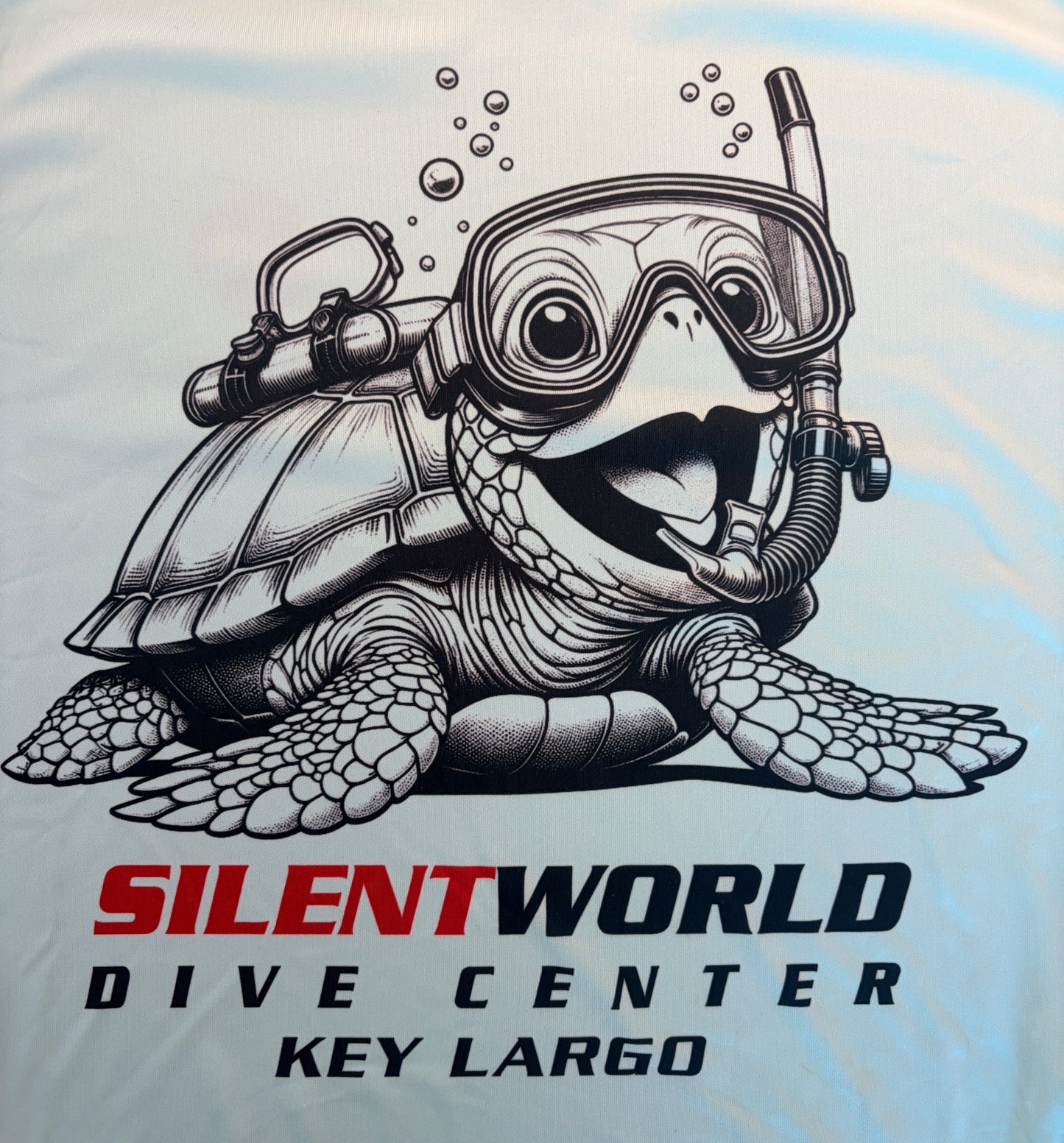 Unisex Long Sleeve Rash Guard – UPF 50+ Dive Shirt with Scuba Turtle Graphic