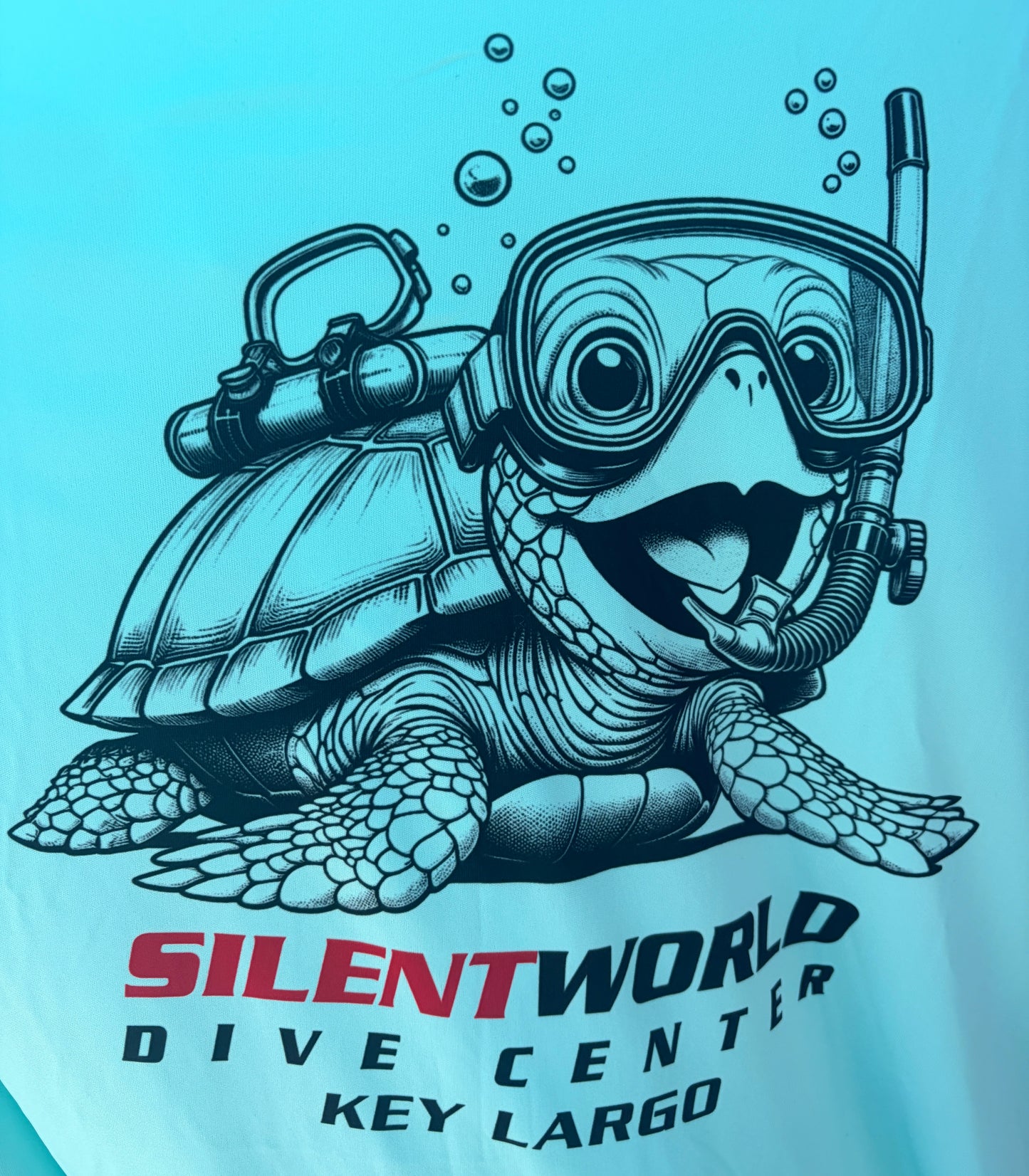 Unisex Long Sleeve Rash Guard – UPF 50+ Dive Shirt with Scuba Turtle Graphic