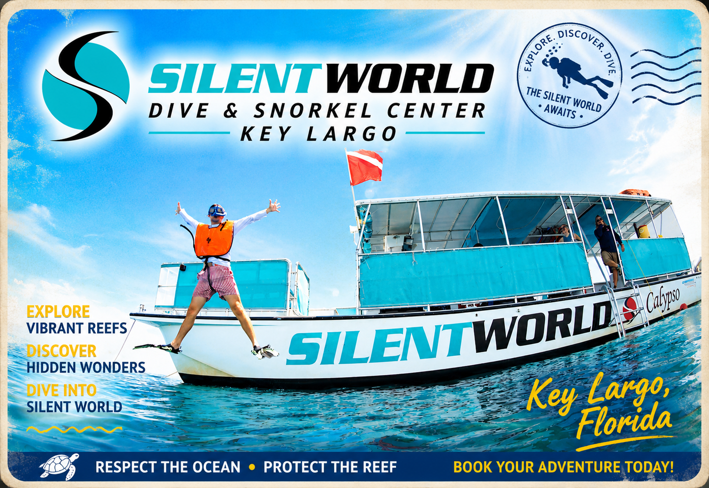 Silent World Post Cards 6"x4"