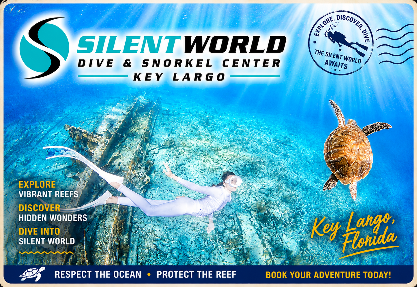 Silent World Post Cards 6"x4"