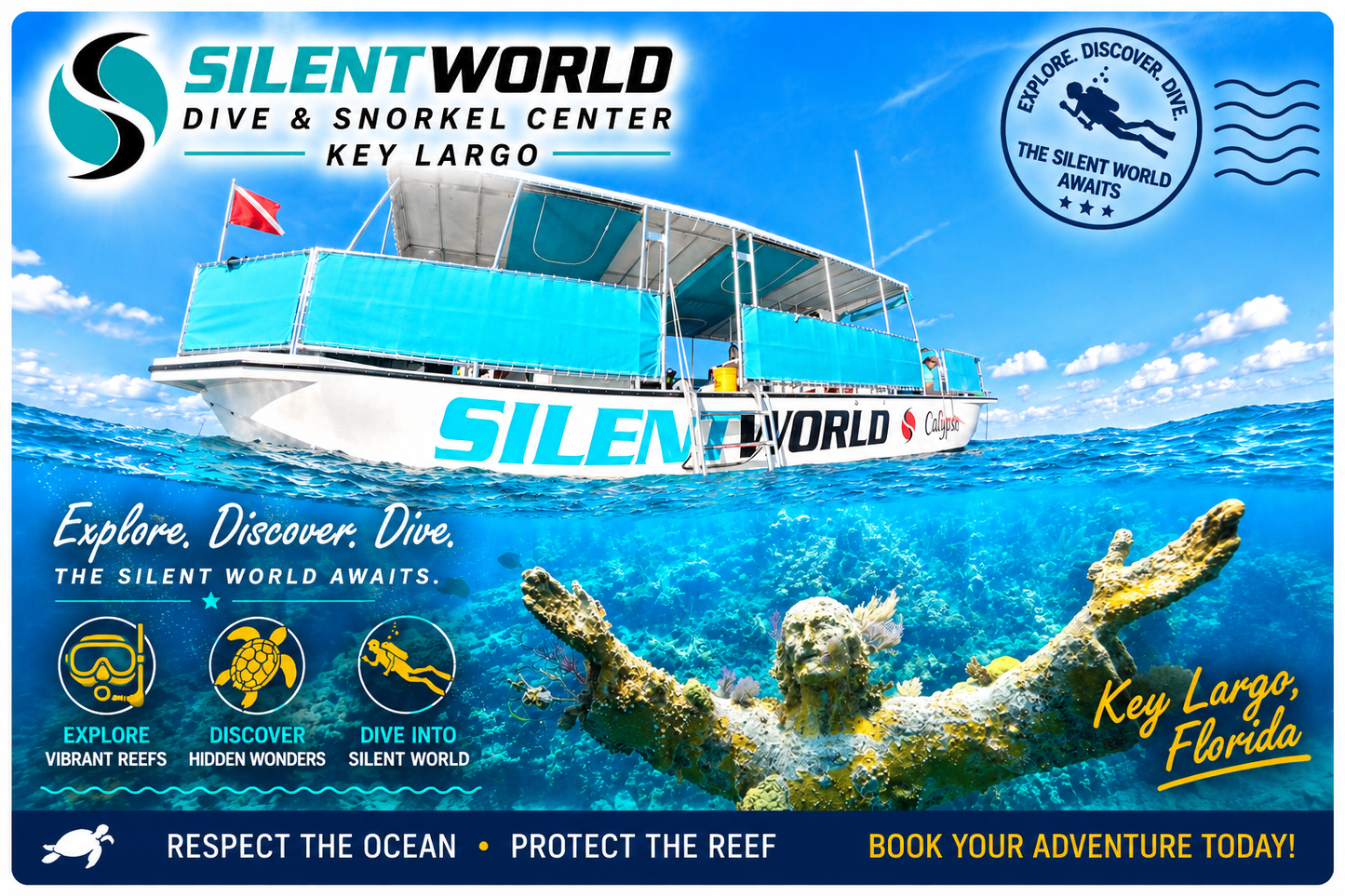 Silent World Post Cards 6"x4"