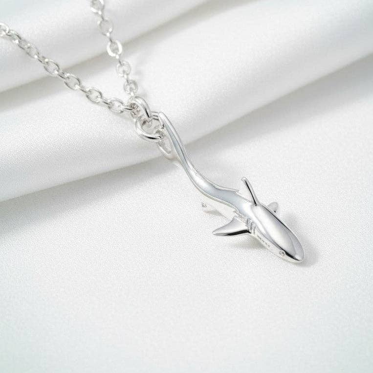 Reef Shark Necklace - Mini Sterling Collection - Sterling Silver