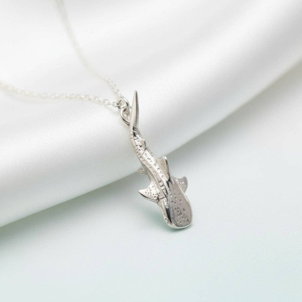 Mini Whale Shark Necklace - Sealife Collection - Silver