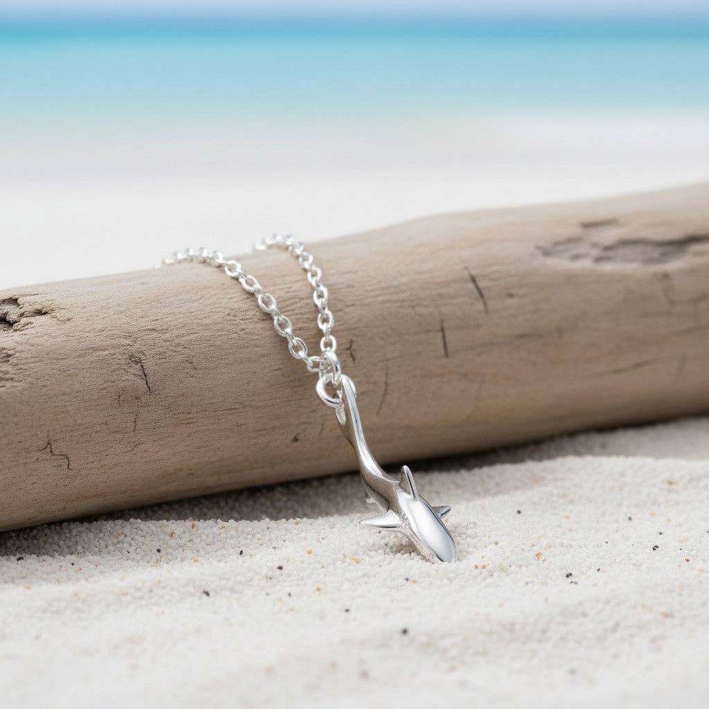 Reef Shark Necklace - Mini Sterling Collection - Sterling Silver